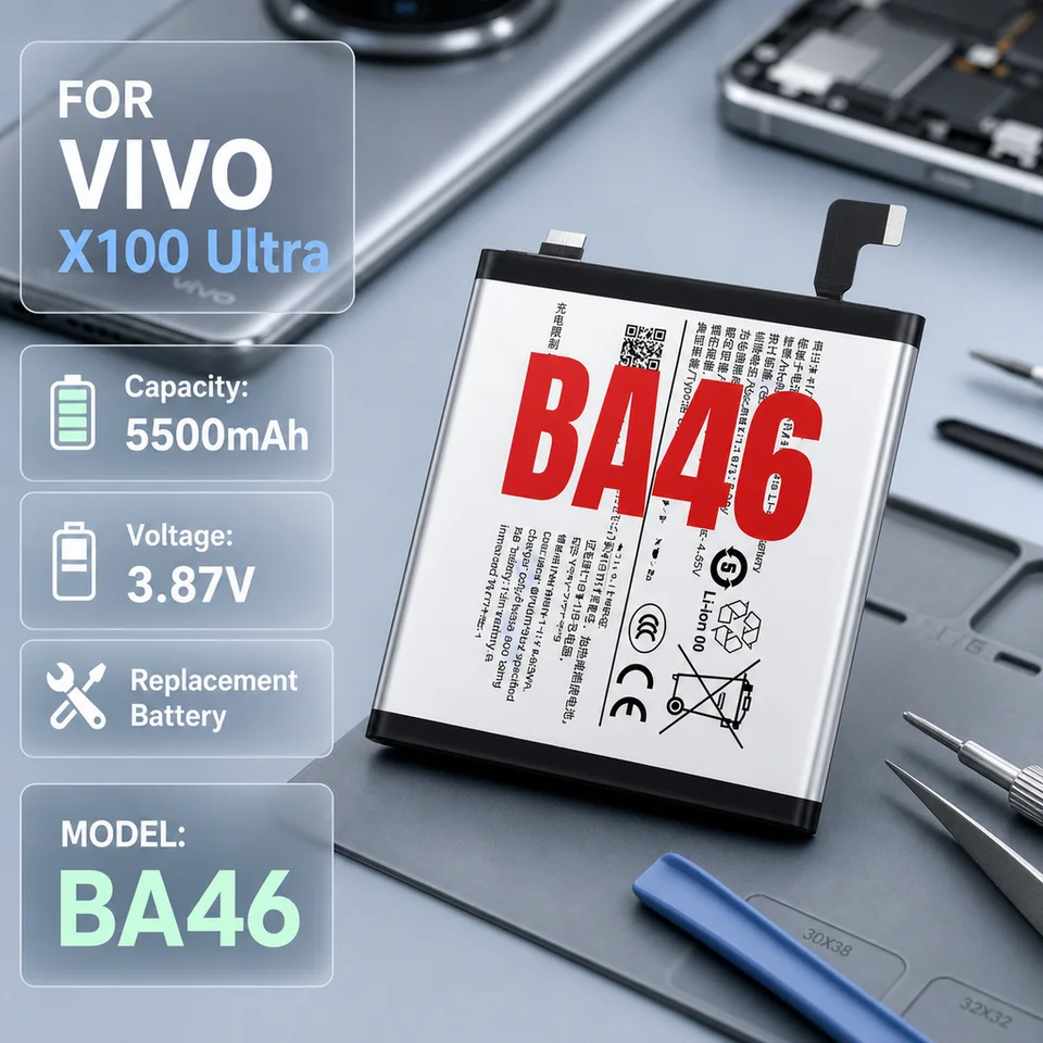 Batería de repuesto BA46 con herramientas para VIVO X100 Ultra, piezas de repuesto de batería de celular grado A