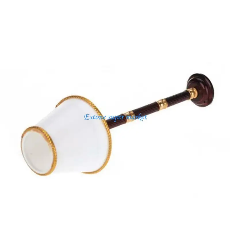 

090B 1/12 Кукольный дом миниатюрный торшер с белой кнопкой плафона дизайн на батарейках для реалистичного декора гостиной