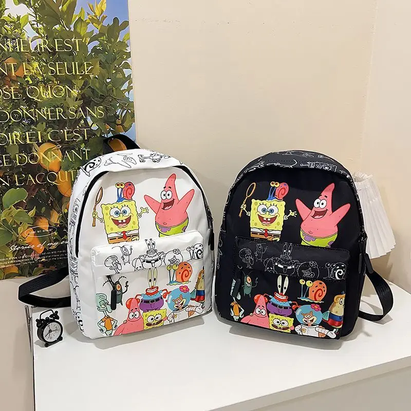 

SpongeBob Backpack Cartoon Print Casual Daypack Durable Lightweight Student Bag Perfect for School Travel Outdoor Activities