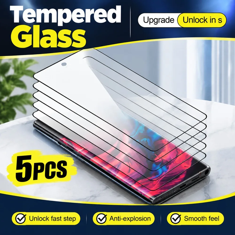 5PCS Screen Protector For Samsung Galaxy S20 S20 FE S26 Ultra S26+ Tempered Glass For Samsung Galaxy S26 S26 FE S25 Ultra S25
