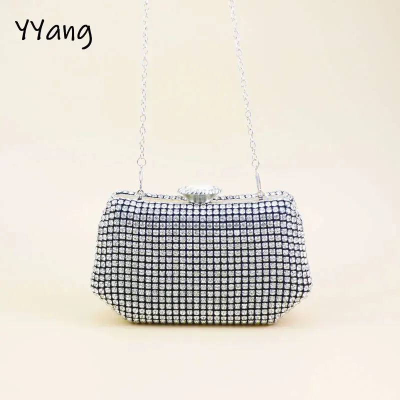 2024 New Women's Clutch Bag Luxury Designer Shoulder Bag Crossbody Sparkling Rhinestone Evening Bags