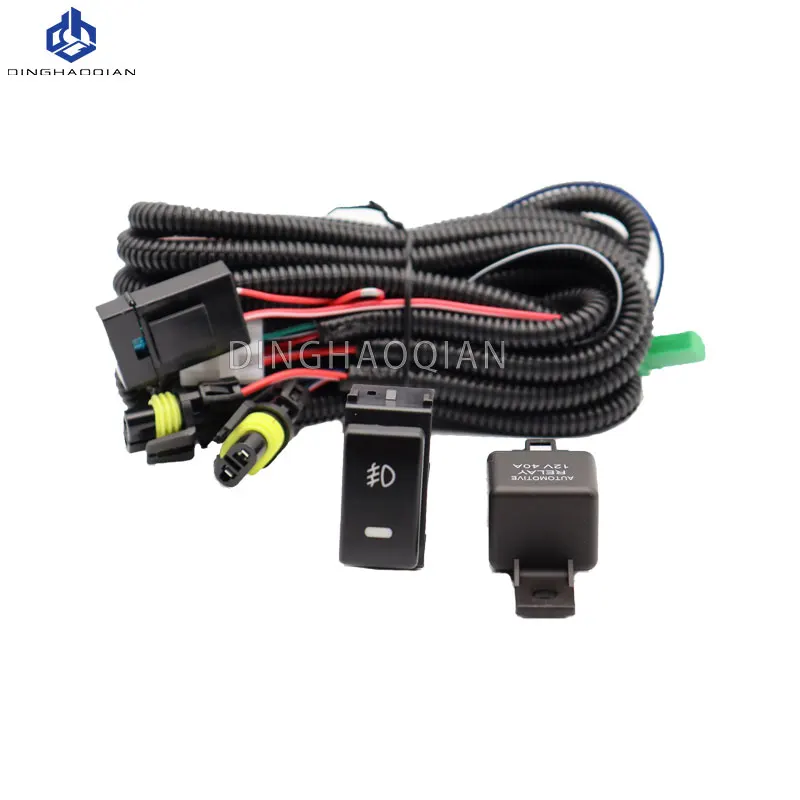 1 مجموعة أضواء الضباب العلوي لنيسان صني ألميرا فيرسا 2014 2015 2016 2017 2018 سيارة طقم مصابيح الضباب مع تسخير لمبة التبديل #6