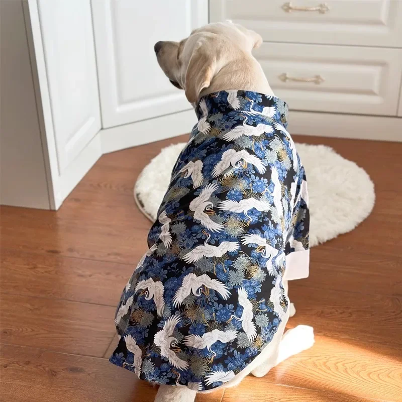 

Весенне-осенняя одежда для больших домашних животных, новогодняя одежда для собак, хаски, бордер-колли, лабрадор, золотистый ретривер, шнауцер, костюм собаки