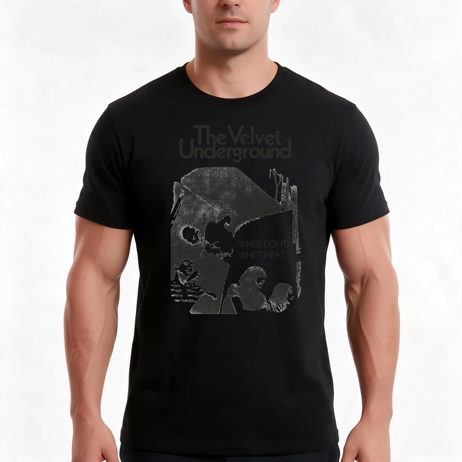 White Light White Heat [Worn Look] T-Shirt Summer Casual Cotton Tee Oversized Streetwear Tops Vintage Graphic Print