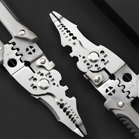 8.5 Inch Multi Functional Industrial Wire Stripper Cutter Crimper Heavy Duty Stainless Steel Electrical Pliers Ergonomic Grip
