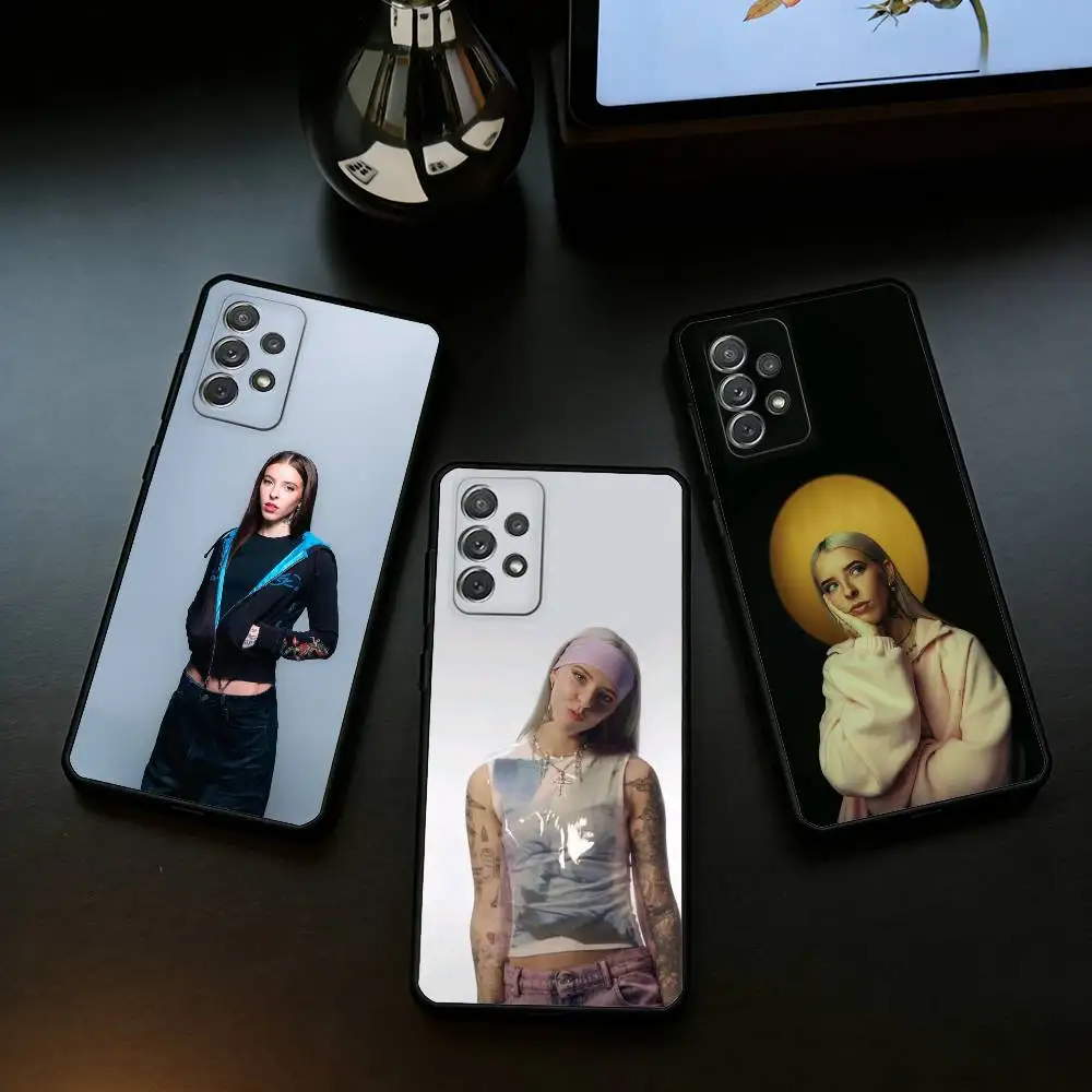 

Hot Y-Young M-Miko Singer Phone Case For Samsung Galaxy A73,A72,A71,A70,A53,A52,A51,Soft Silicone Black Cover