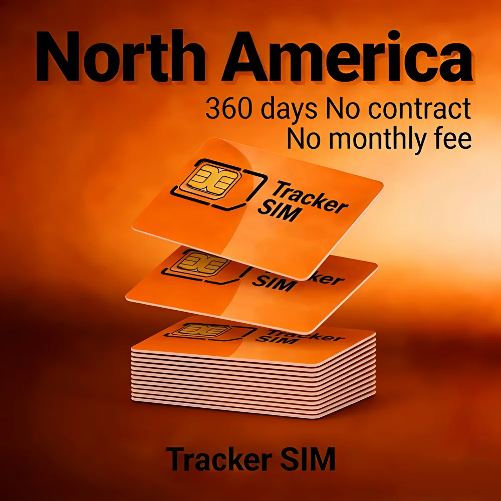 North America GPS Tracker SIM Card, 360MB/360 Days No Contract 2G/3G/4G for S20 C09 TK403