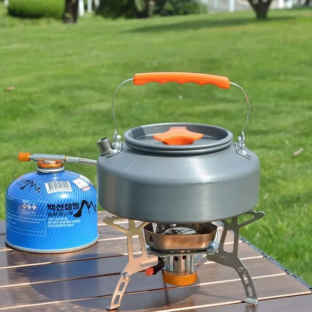 1.1/1.6L Camping Water Kettle Lightweight Aluminium Alloy Teapot for Outdoor Tourism Cookware Travel Hiking Picnic Tableware