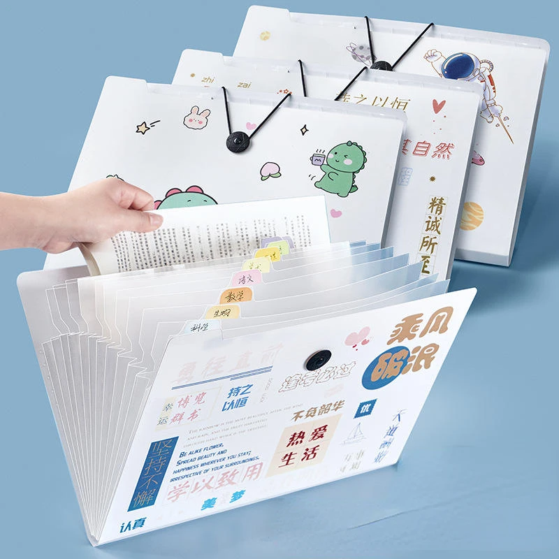 Grote Capaciteit Bestand Map A4 Document Tas Multi-Layer Uitbreiding Portemonnee Test Papier Organizer Map Voor School Kantoorbenodigdheden