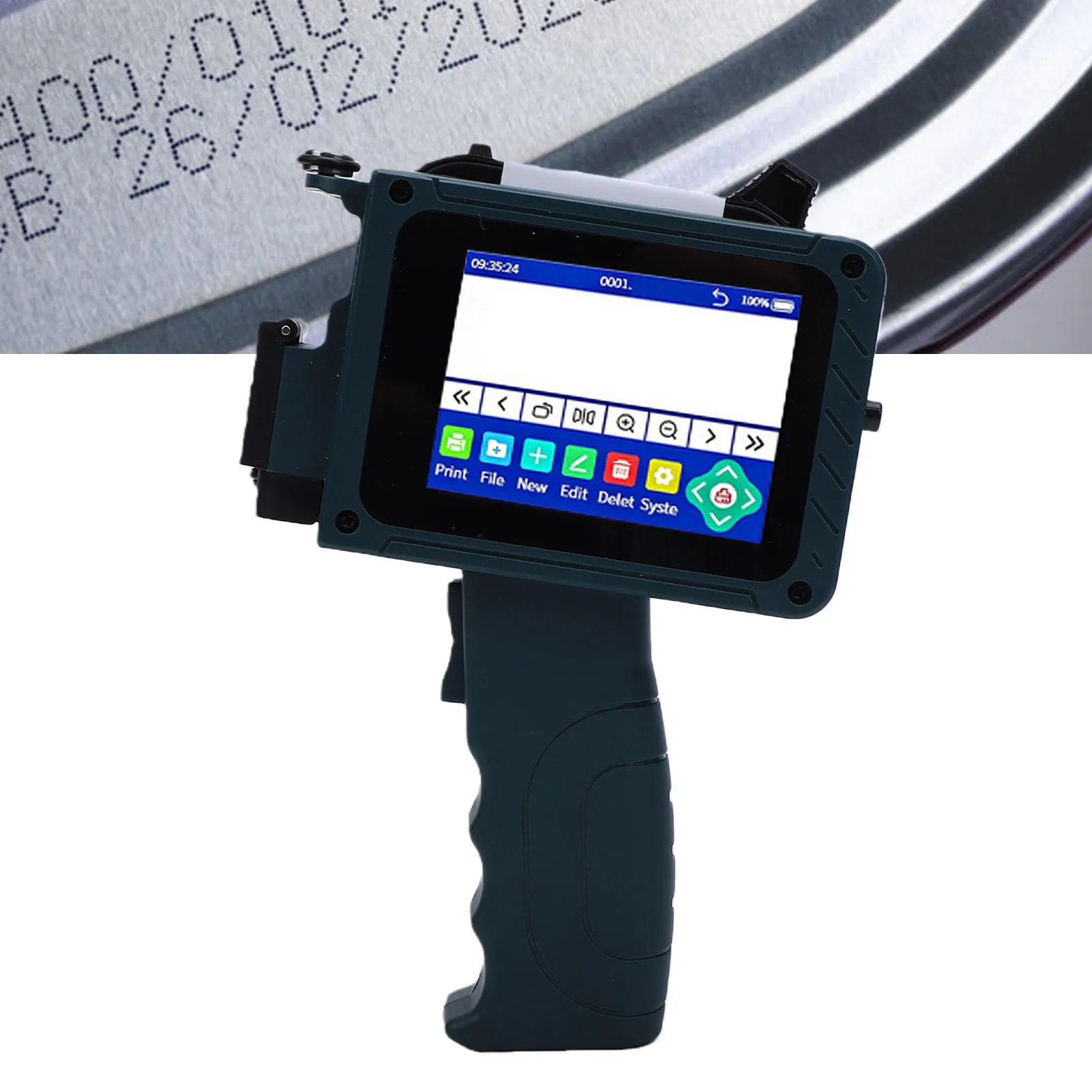 

Handheld Inkjet Printer 4.3 Inch LED Touch Screen 2-12.7mm Printing Height Portable Inkjet Coding Machine for Time Date Count