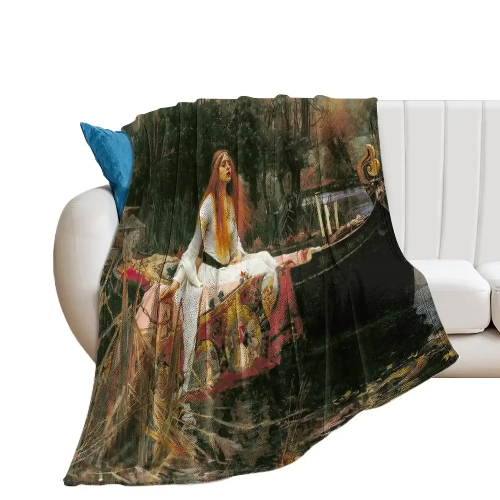 The Lady of Shalott by John William Waterhouse Throw Blanket Thins Blankets For Sofas Blankets