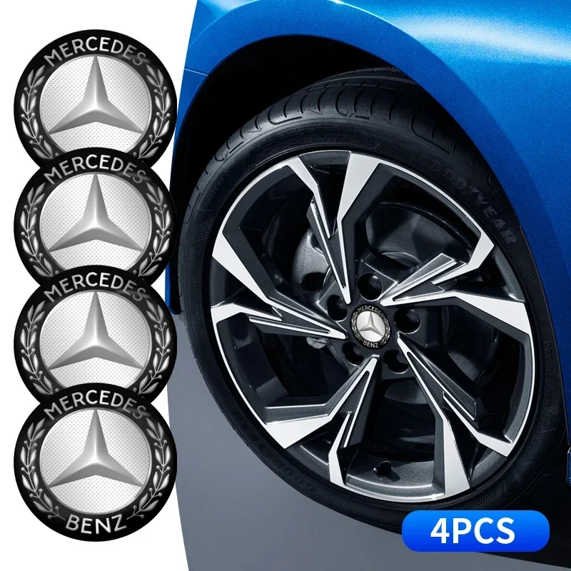 4pcs 56mm Car Wheel Center Caps For Mercedes Benz W203 W204 W205 W212 W213 W222 W223 X253 W177 W117 W166 W167 Accessories