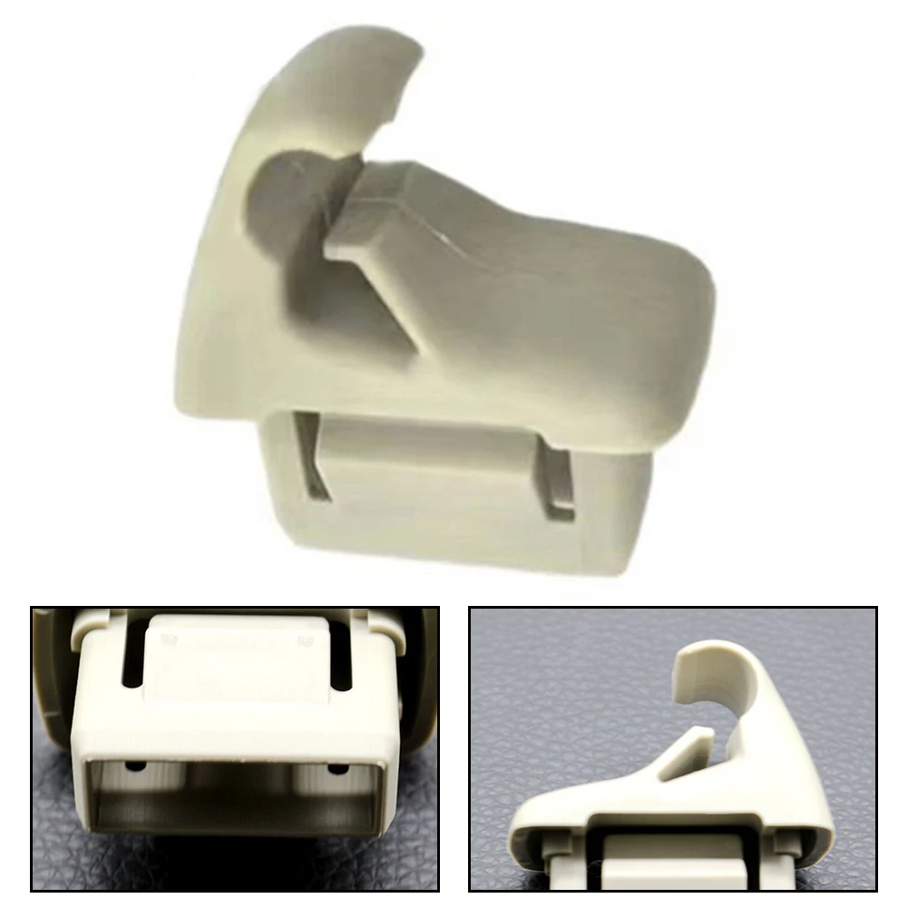 1PCS Beige Sun Visor Holder Clip MR654343 For Mitsubishi For ASX 2012-2016 For Lancer For Evo 10 Interior Sun Visor Clip Hook