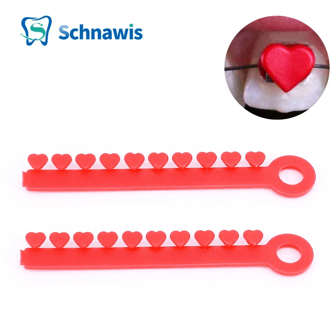 Dental Orthodontic Elastic Ligature Ties Heart-shaped Cartoon O-Ring Bands Cat Flower Mouse Elastic Bands Brackets Archwires