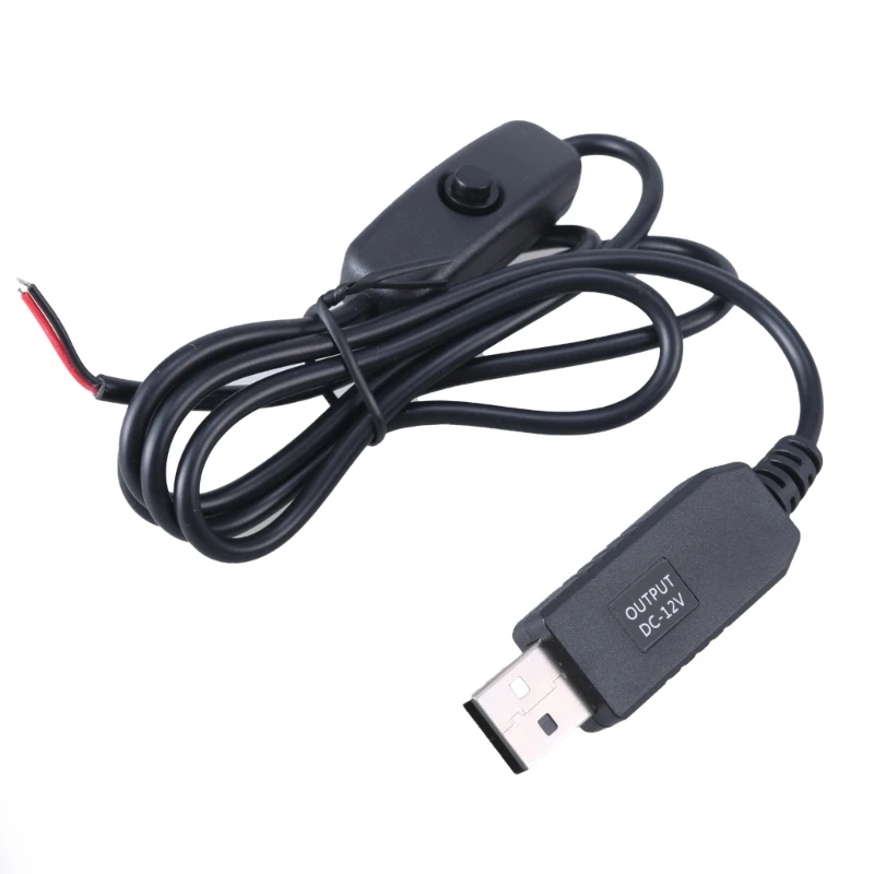 USB Pigtail 2pin Cable, USB2.0 Male Plug 2pin Wire Pigtail Cable 12V 0.5A USB Power Cable Black