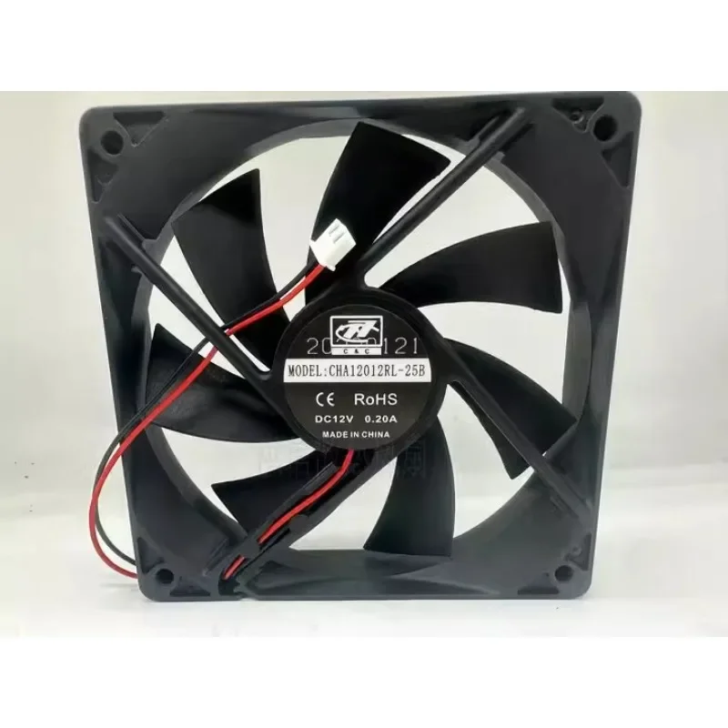 CHA12012RL-25B DC12V 0.20A 12CM 전원 공급 장치 팬용 새 쿨러 팬 120*120*25MM