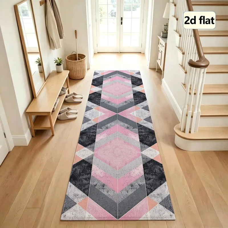1 piece geometric chevron rug, soft comfortable, all seasons, lightweight easy care, home decor, room decor, living, bedroom, hallway, autumn winter