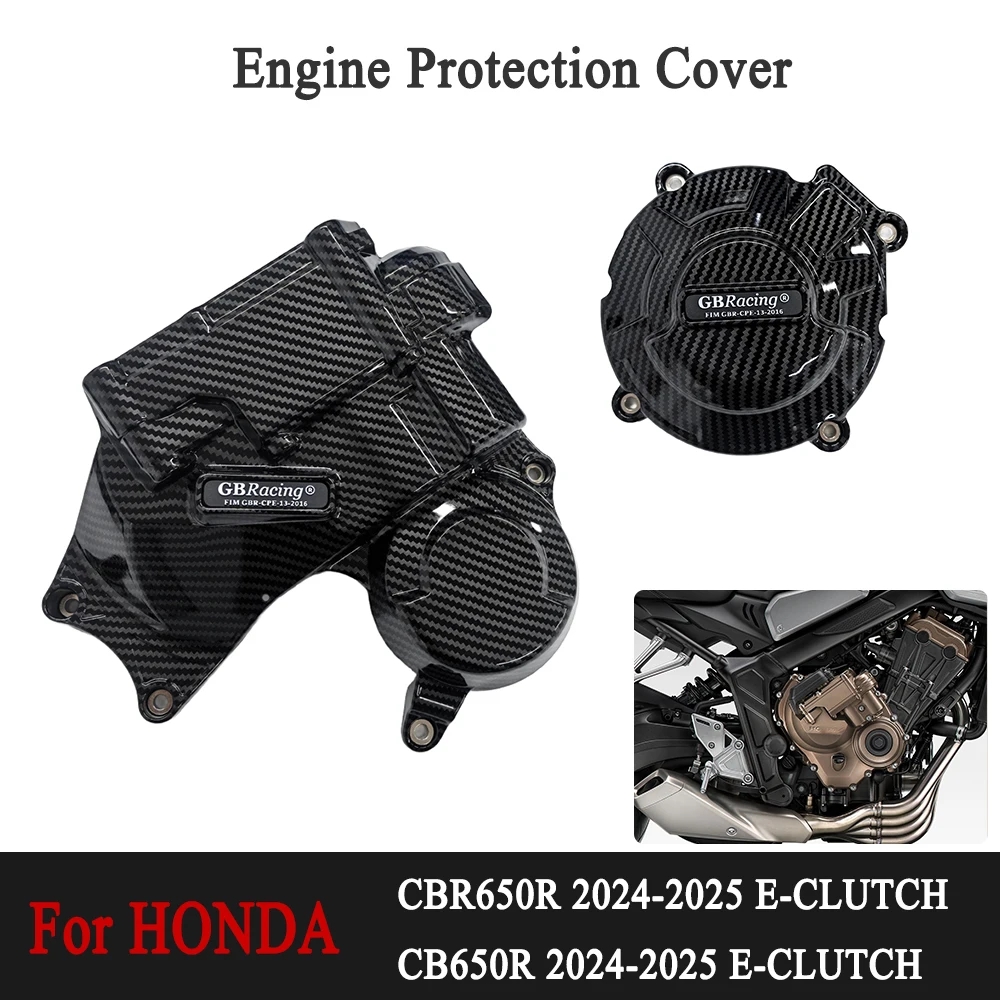 

Комплект вторичных крышек двигателя GBRacing для HONDA CBR650R и CB650R 2024-2025: крышка вторичного электромагнитного сцепления, крышка генератора