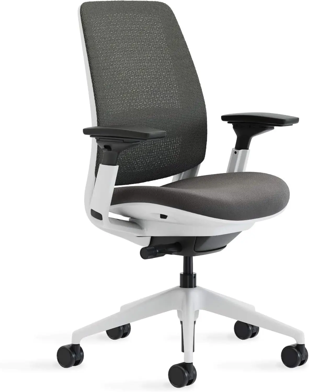 Office Chair Ergonomic Work Chair with Wheels for Carpet with Back Support Weight Activated Adjustment Arm Support