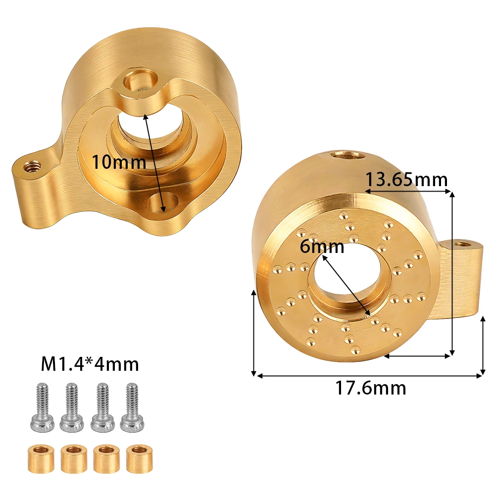 Brass C Hub Portal Counterweight 1 Pair Heavy Weight Balance Cover For Axial SCX30 1/30 RC Crawler Axle Upgrade Parts