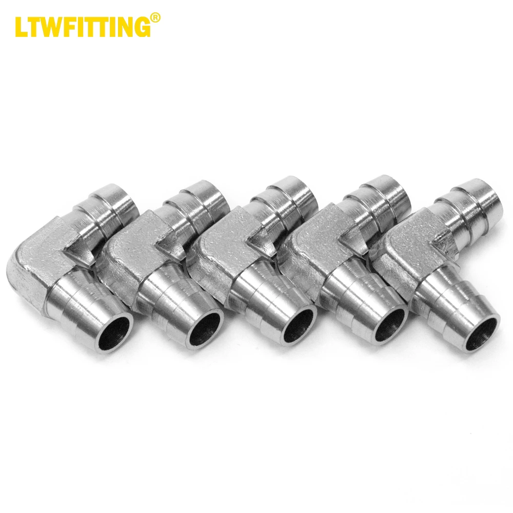 LTWFITTING Nickel Plating 90 Deg Elbow Brass Barb Fitting 1/2