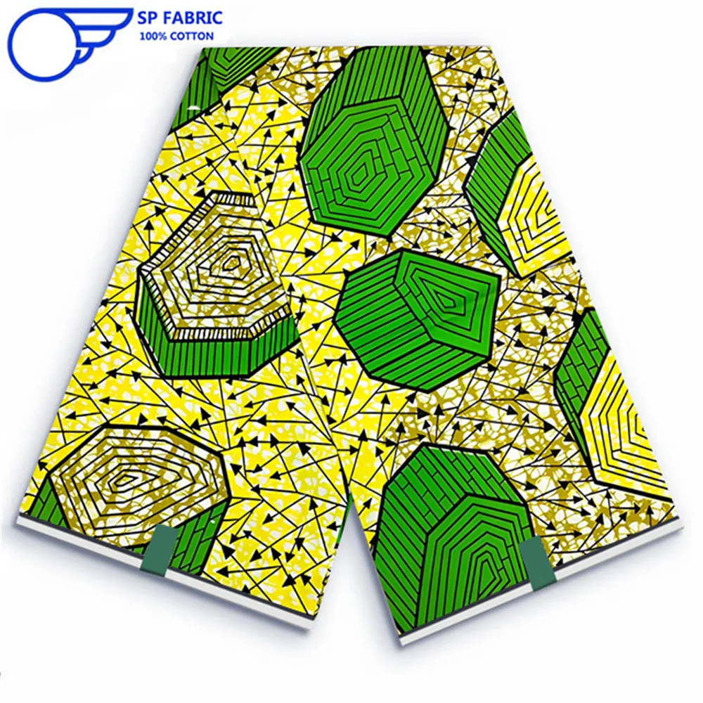 2023 Lastest Genuine Super African Fabric Wax Ankara Fabric Hollandais 100% Cotton Ankara Block Print Africa Dress 6 yards