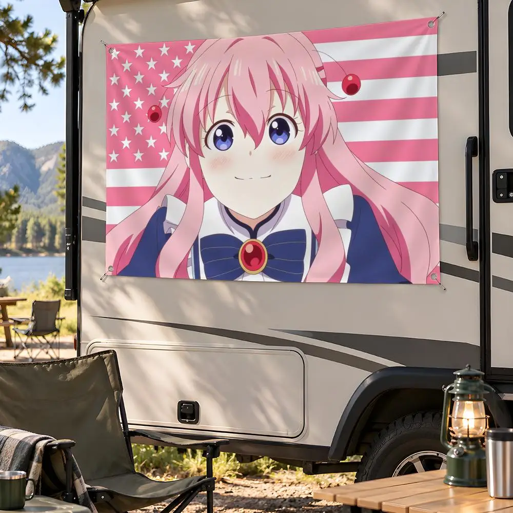 Anime Magic Parallel World Pharmacy Flags Fan Flag Banner Wall Hanging Outdoor Yard Camping Dorm Garage Party Home Decor Gift