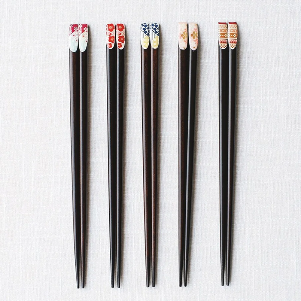 

4pcs Non-Slip Japanese Style Wooden Chopsticks Heat Resistant Lightweight Reusable For Home Restaurant Travel Sushi Noodles