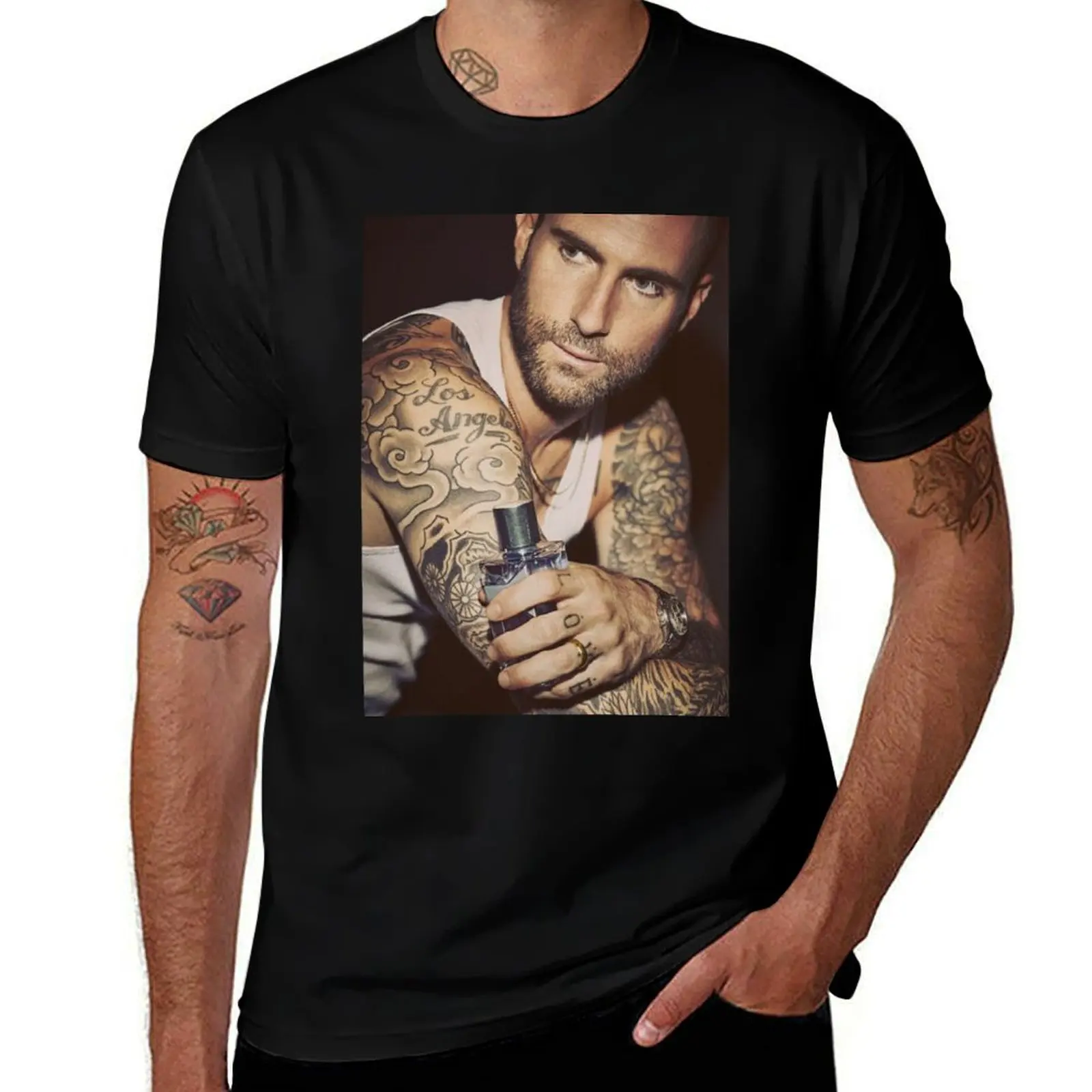 adam levine T-Shirt Functional Casual Short Sleeve Tee