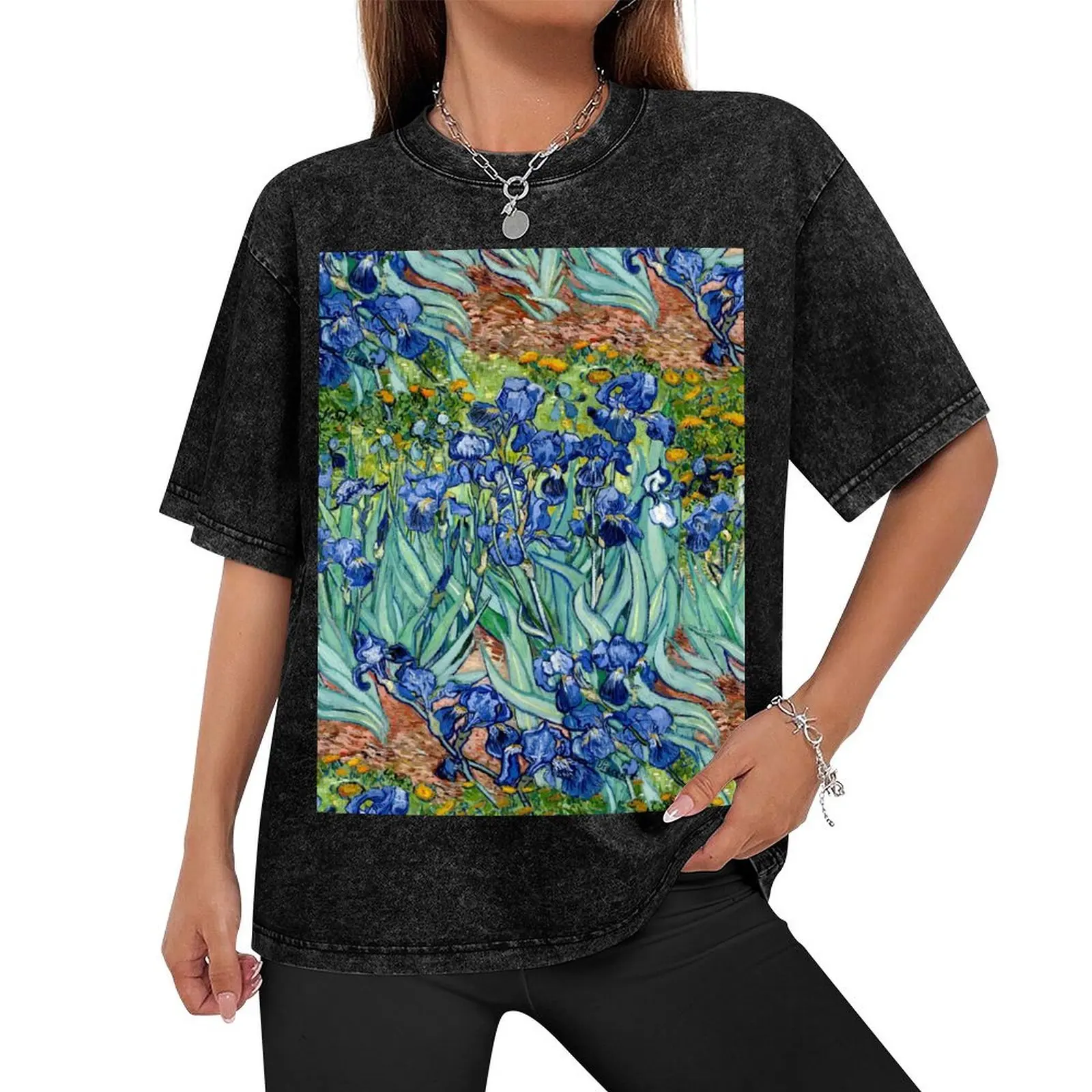 Van Gogh: Irises T-Shirt designer shirts anime clothes oversized t shirt clothing for men