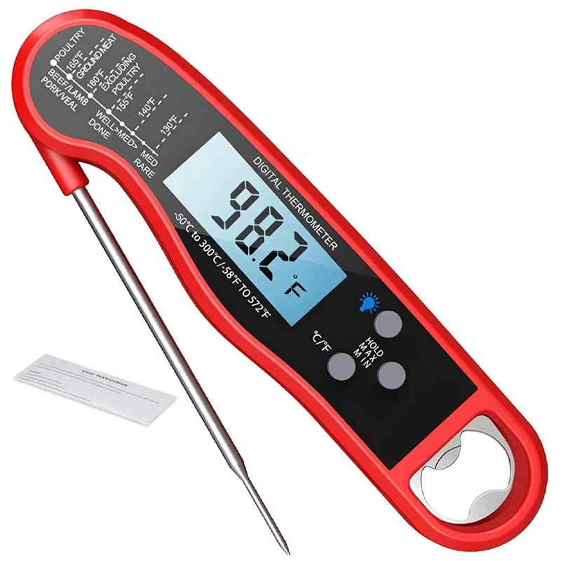 A25F-Kitchen Digital Food Thermometer Instant Read Meat Thermometer Probe For Cooking, BBQ, Grill And Oil Deep Fry