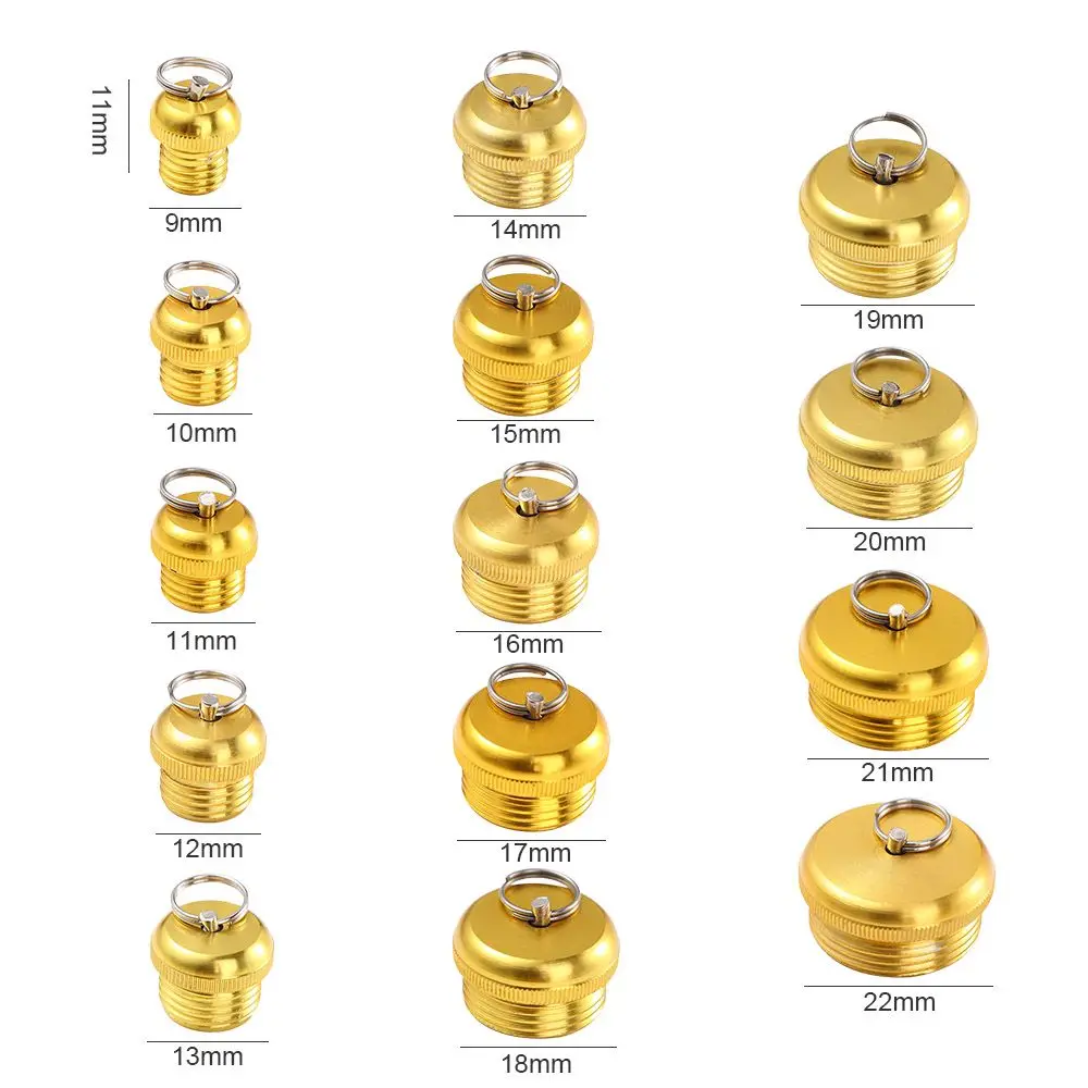 ปลอกหุ้มคันเบ็ดตกปลา อลูมิเนียมอัลลอยด์ สีทอง ปลอกโลหะสำหรับปลายคันเบ็ด ตัวล็อคปลายคันเบ็ด ตัวป้องกันปลายคันเบ็ดแบบเกลียว