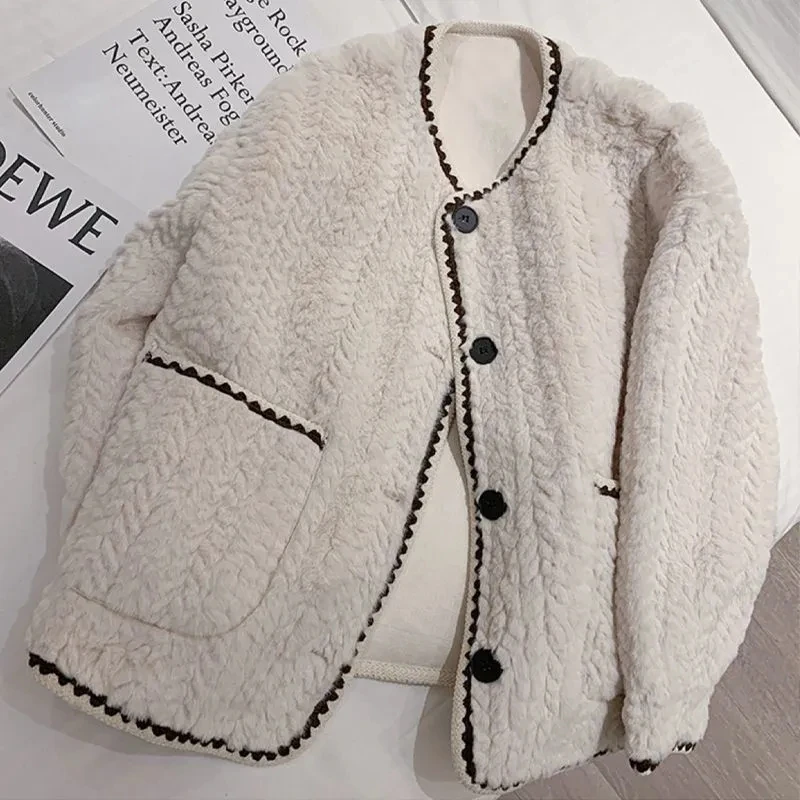 Cappotto di pelliccia di visone di nuova moda Cappotto di pelliccia da donna Cappotto da donna Autunno e inverno nuova pelliccia corta da donna Vento Chaebol Figlia