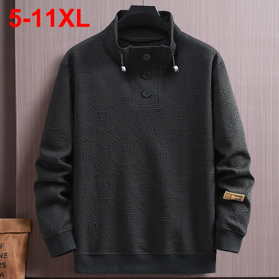 

Толстовки 10XL 11XL, мужские толстовки больших размеров, черно-белые свободные толстовки, весенне-осенние повседневные толстовки большого размера 9XL
