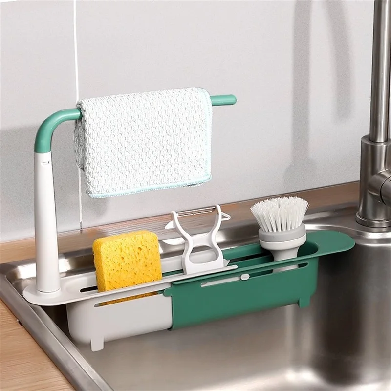 Sponge Holder for Sink Useful Things for Kitchen Cabinet Storage Organizer Kitchenware Accessories Organizers Shelves Novel Home