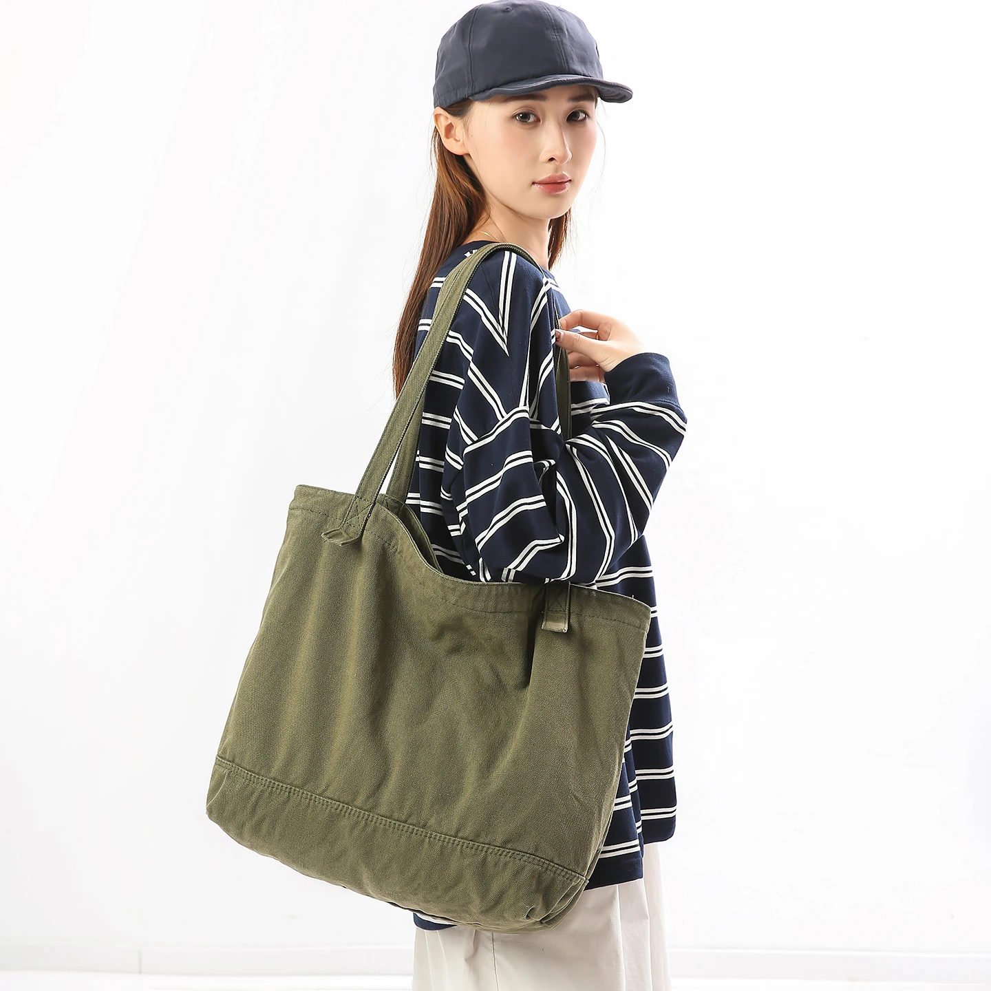 

Minimalist Canvas Women's Bag Korean Eco Bag Shopping Shoulder Bag School Messenger Bag Y2K Handbag Female Tote Bag Big Book Bag