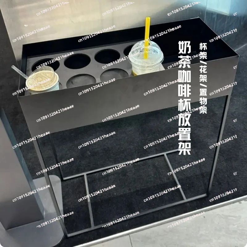 Suitable for Coffee cup rack Customized movable display rack Milk tea rack Store office Multi-layer storage
