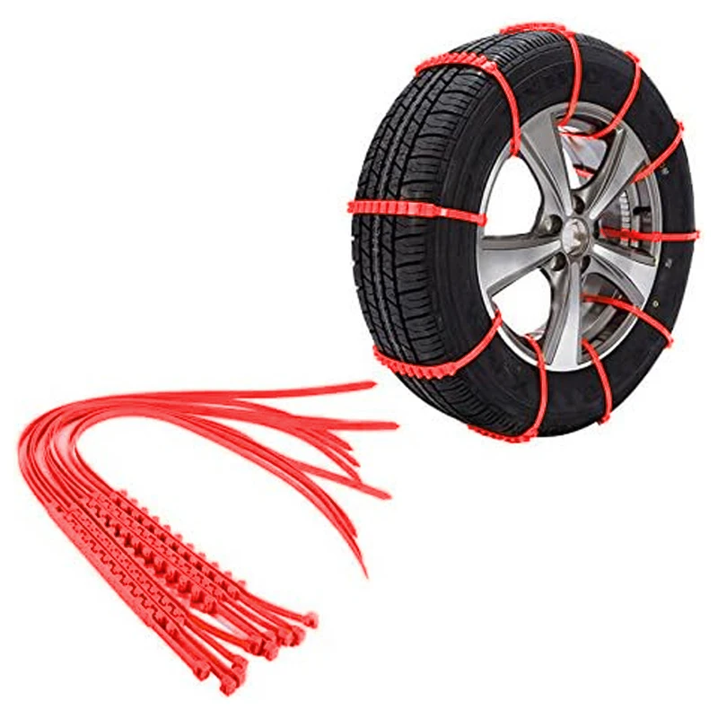 

Car Truck SUV Car Tire Snow Chains set Universal Emergency Vehicles Anti-Slip Cable Zip Ties Tire Security Chains (12 PCS)