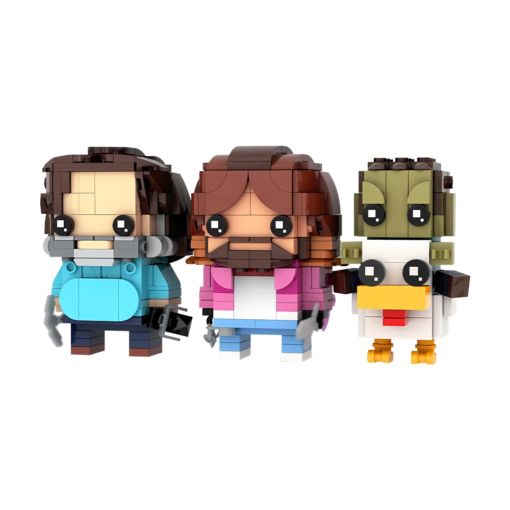 

MOC Mine World Steve Garrett Brickheadz Строительные блоки Пещера Игра Курица Жокей Фигурка Кирпичи Игрушка Подарок для взрослых