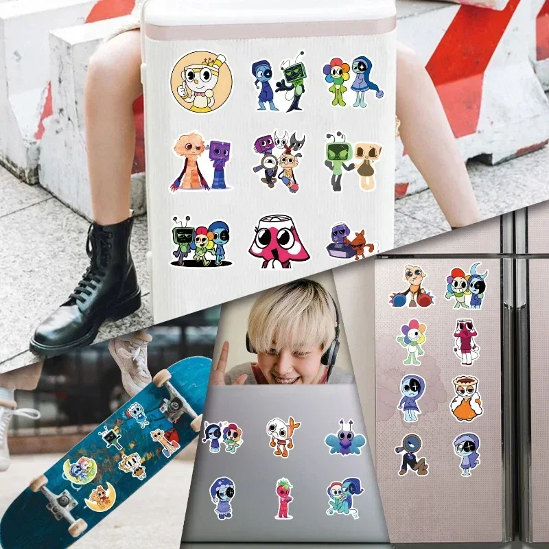 50pcs Omori สติกเกอร์ Aubrey Kel Mari Sunny ภาพการ์ตูนตกแต่งกระเป๋าเดินทางโน้ตบุ๊คกันน้ํา Graffiti กระเป๋ารถสติกเกอร์