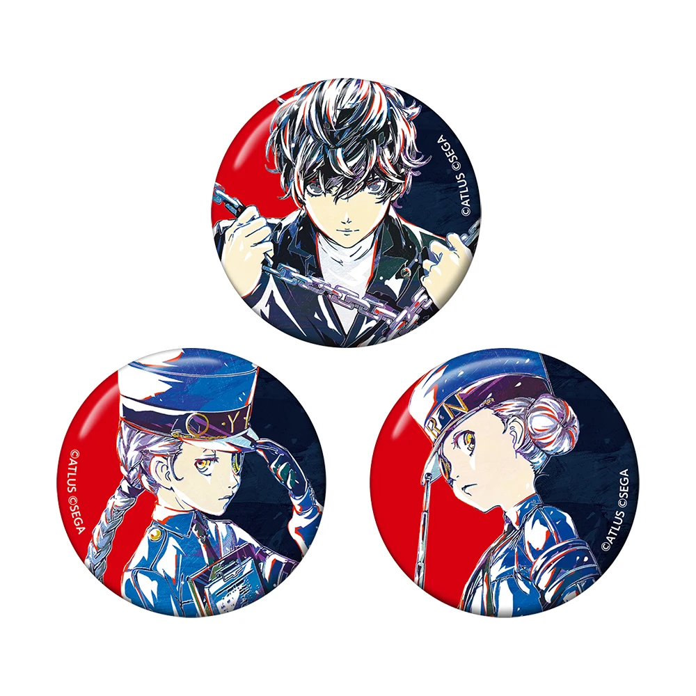 P5 Anime Joker 58mm Metal Badge Brooch Pins