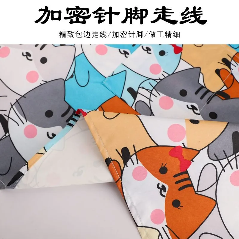 Tablier imperméable de dessin animé pour hommes et femmes, cuisine domestique, résistant à l'huile, cuisine, uniforme de chat, bavoir, cuisson au café, accessoires propres