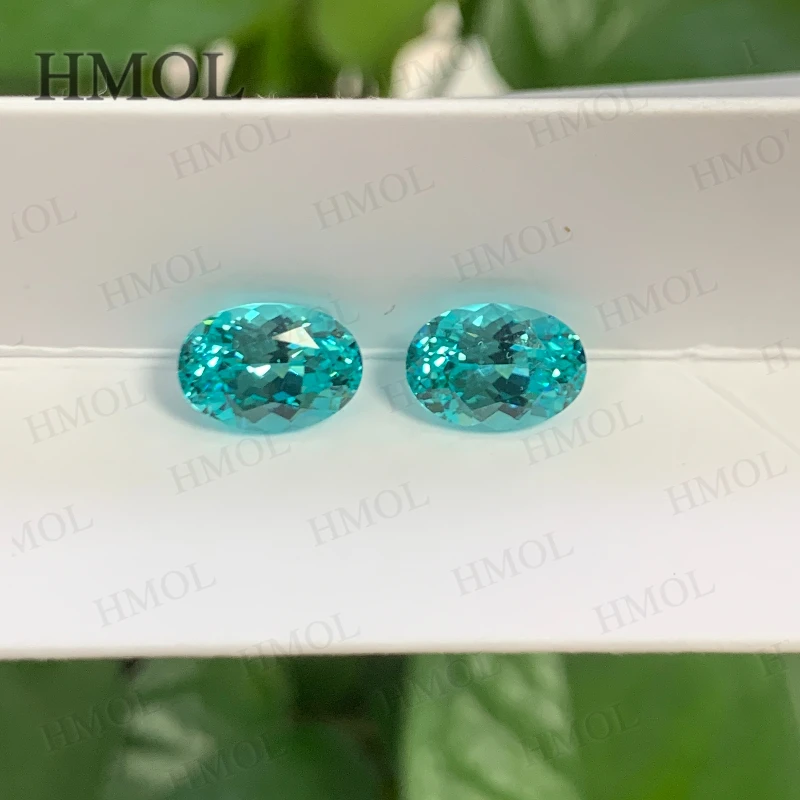 

Lab Grown Paraiba Color Oval Shape Top Gemstone Beads Charms For DIY Jewelry Making Rings Necklaces Selectable AGL Certificate
