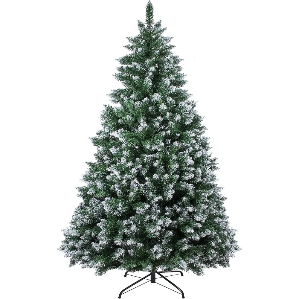 6 أقدام طويلة 1300 نصائح شجرة صنوبر عيد الميلاد الاصطناعية مع حامل معدني لزينة العطلات الخارجية - سهلة التجميع #1