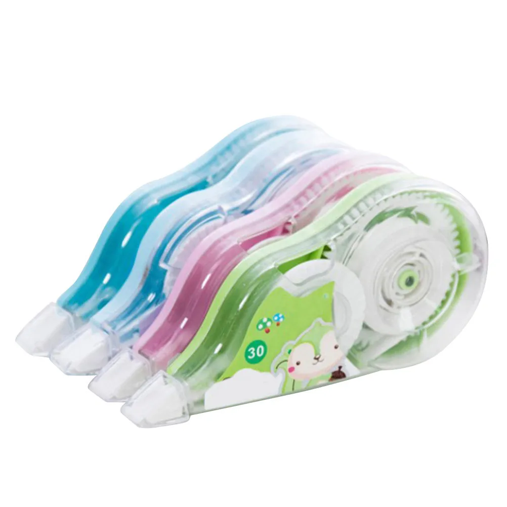 4Pcs Correction Tape Easy Apply Free Perfect for School Office Crafts 7.4x3.5cm Tape Eraser Double Sided