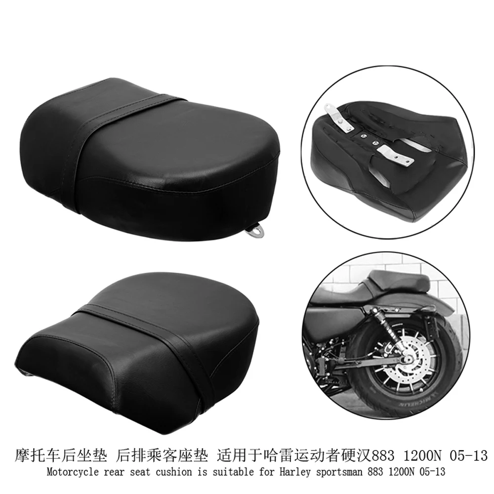 Motorcycle rear seat cushion Rear passenger seat cushion for Harley sportsman 883 1200N 05-13