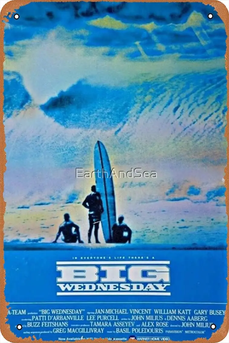 NIUMOWANG Metal Sign - Big Wednesday Movie Tin Poster 12 X 8 Inches