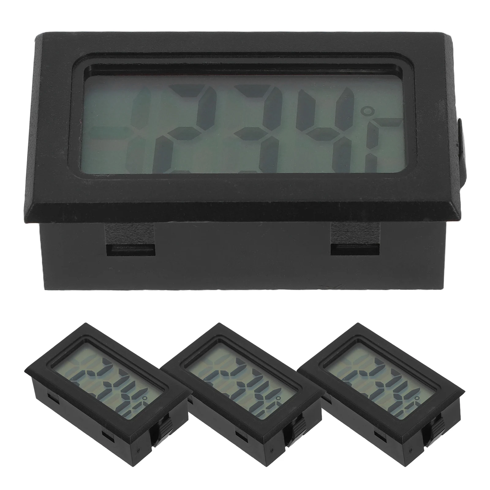 

4pcs Digital Thermometer Clear Screen Mini Temperature Meter Home Office Reptile Room Plant Aquarium Pet Reliable Results