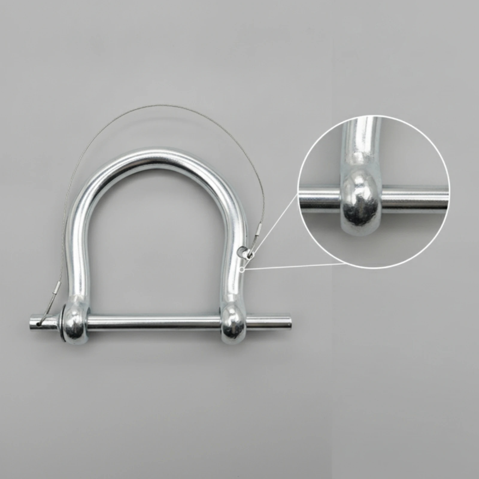 Windproof Shackle with Retaining Wire High Hardness D-Shaped Shackle Rigging Connector Reusable Easy to Use for Lifting Work