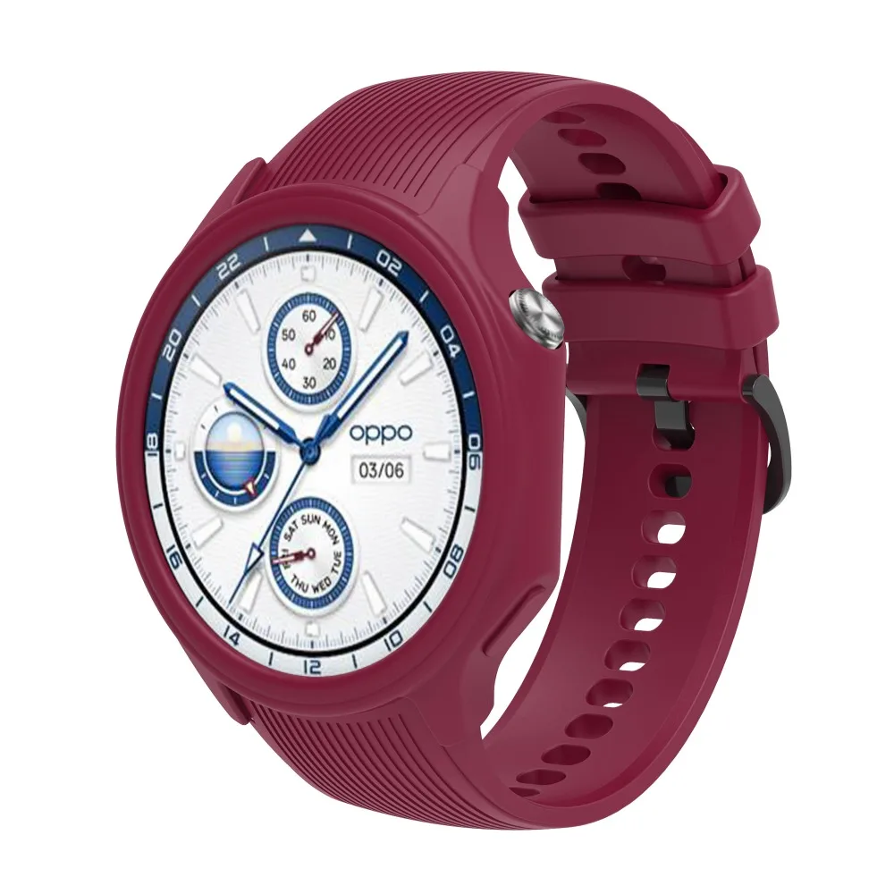 Fall Prevention Protector Case Silicone Shockproof Shell Protect Bumper Scratch-resistant for Oppo Watch X/OnePlus Watch2